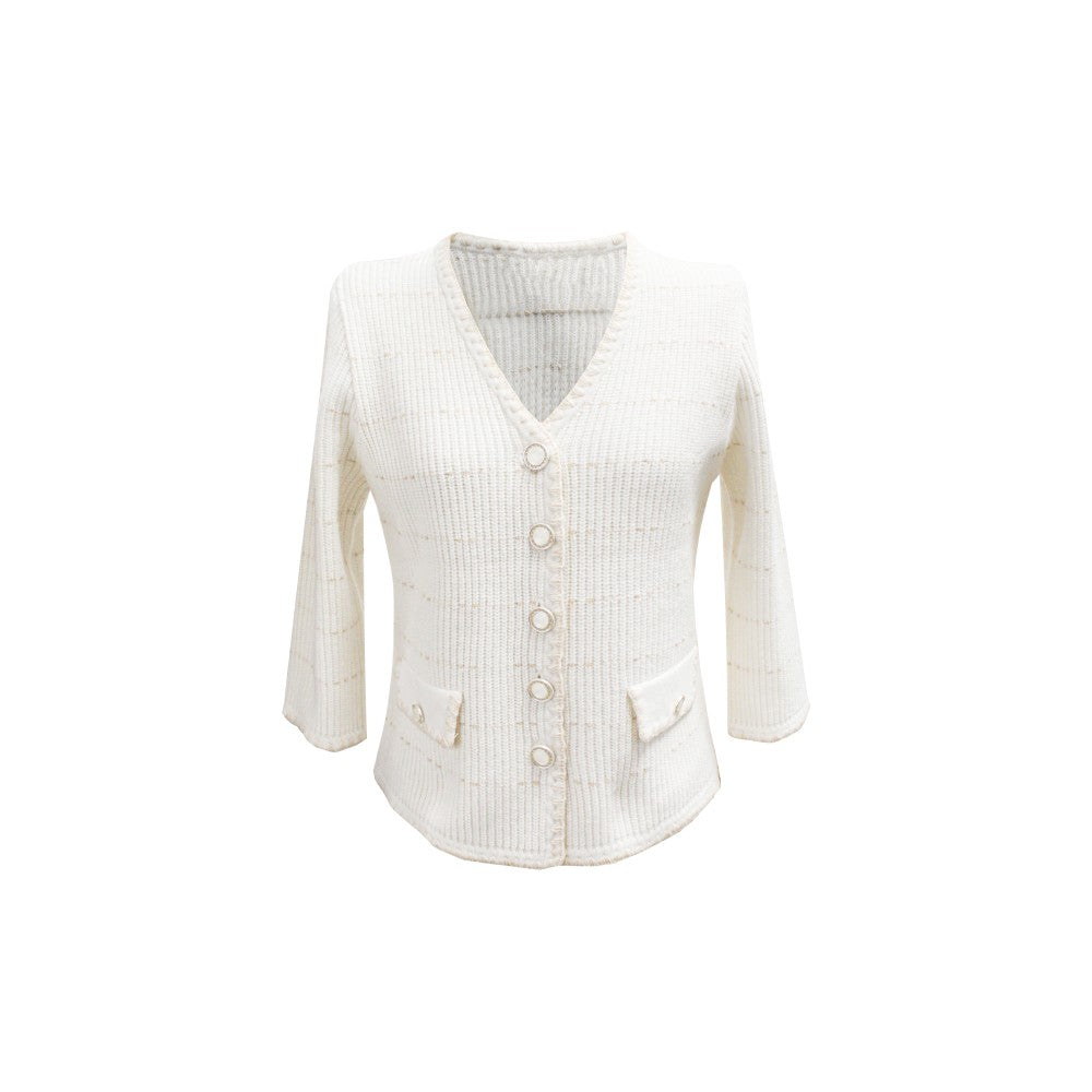 Elegant Knitted Cardigan Top Korean Style Base Layer Shirt for Women Sister's Favorite Lap1a New Series Outerwear